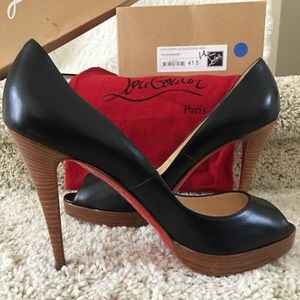 Authentic Christian Louboutin Peep Toe Stiletto.